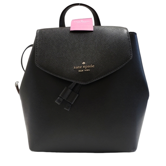 Kate Spade  Black lizzie medium flap backpack - Picture 5 of 7